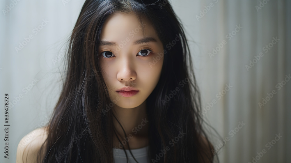 A Contemporary Asian teen, Asian simplicity, close-up. Asian people. Image. A Contemporary Asian teen, Asian simplicity, close-up. Asian people. Image.
