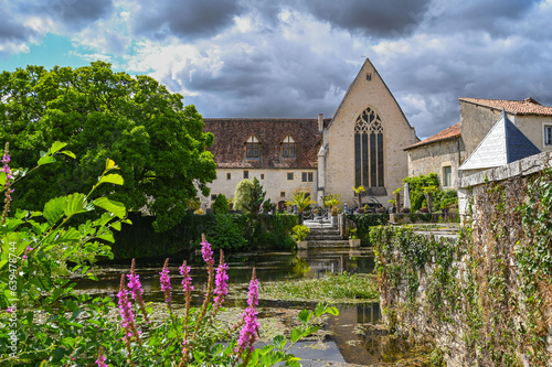 Verteuil-sur-Charente is a village situated on the banks of the river Charente, in the quiet French countryside with a beautiful castel and water mills. High quality photo photo