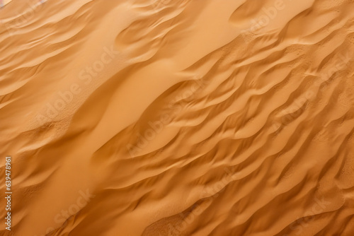 Close up of a sand dune with a wavy pattern