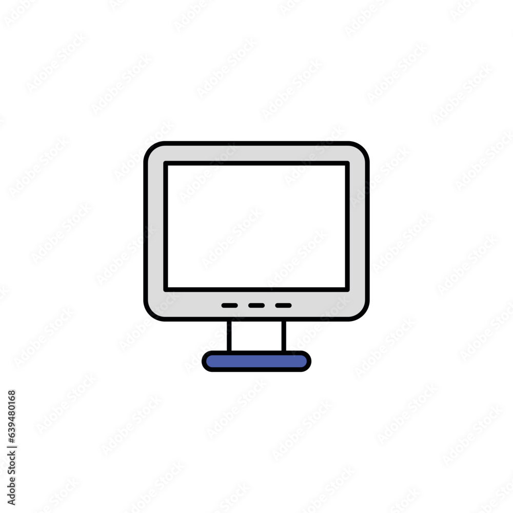 Computer icon design with white background stock illustration Computer icon design with white background stock illustration