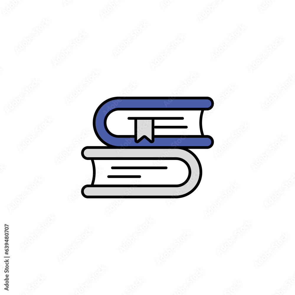 Books icon design with white background stock illustration Books icon design with white background stock illustration