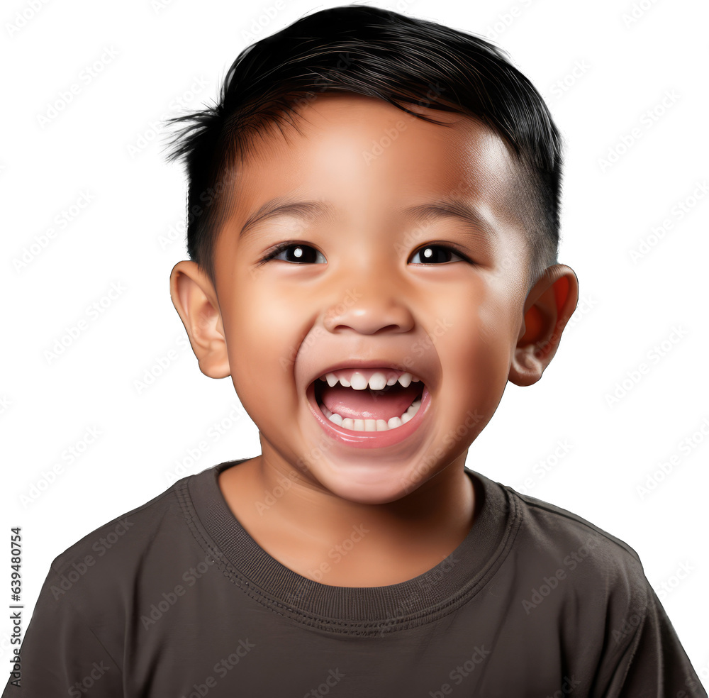 Happy little boy on transparent background Happy little boy on transparent background