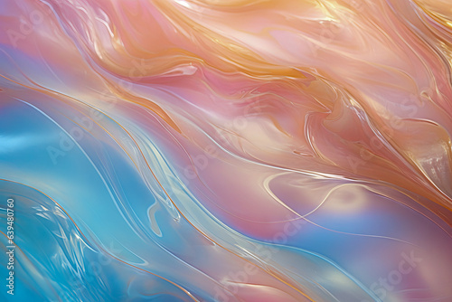Pastel colors blended together in a fluid painting