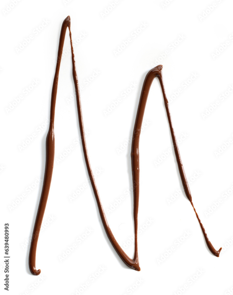 melted chocolate on white background melted chocolate on white background