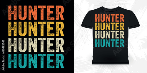 Funny Hunters Lover Retro Vintage Deer Hunting T-shirt Design 