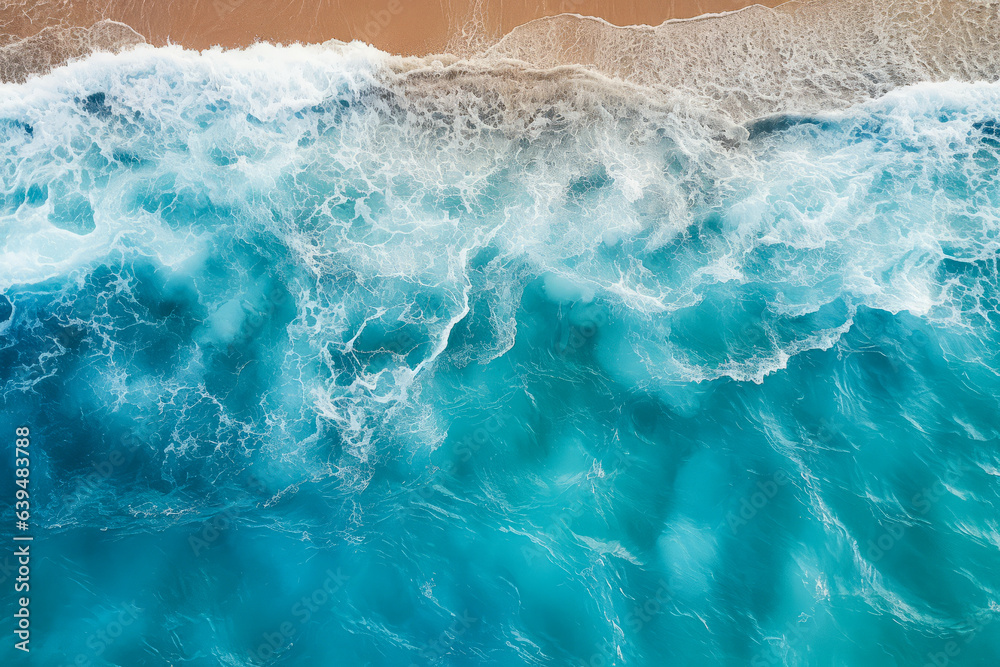 Above view of the ocean with small waves Above view of the ocean with small waves