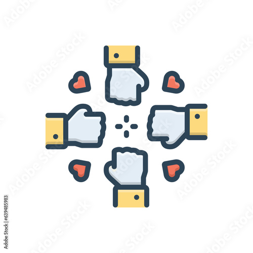 Color illustration icon for alliance 