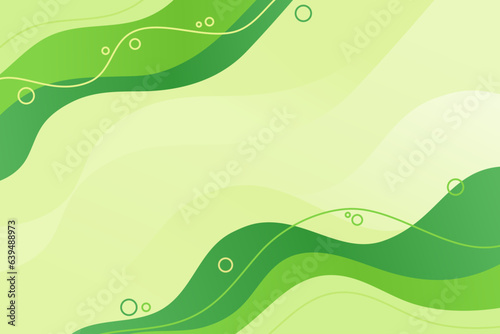 abstract background with wavy shapes  in green colors  suitable for copy space  presentations  wallpapers  flyers  pamphlets  banners  posters  and websites.
