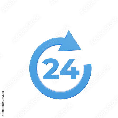 Free Download 3d Illustration of shipment icon in 3d render style 24 hour services - GFXLoad