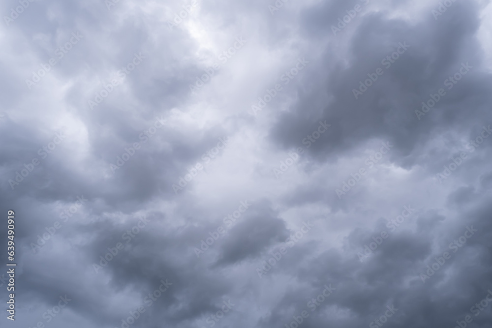 Rainy season. Dark cloud background.
