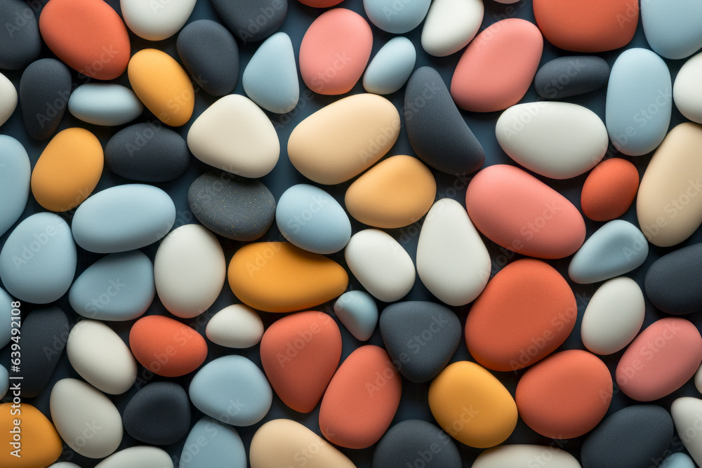 Colorful pebbles on a black background Colorful pebbles on a black background