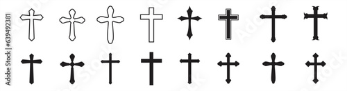 Canvas-taulu Christian cross icon