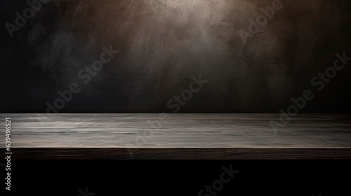 empty table dark top with blur background of abstract, Advertisement, Print media, Illustration, Banner, for website, copy space, for word, template, presentation