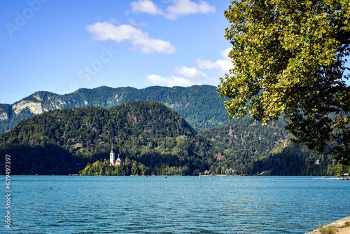 Summer Day at Bled Lakeshore - Slovenia photo