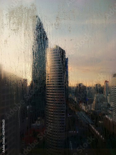 Photography Rain Drop Window, Rain drops on the window Architecture, Bangkok