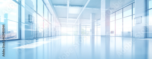 blurred light background of empty modern office interior with panoramic windows sunny day  legal AI