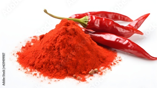 Cayenne pepper, white background