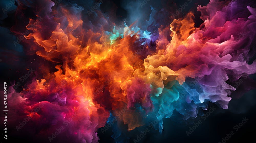colorful abstract smoke gradients wallpaper