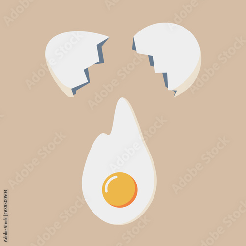 Illustration of crack an egg.