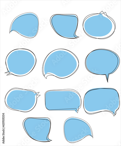 retro, sketch, web, style, symbol, information, blue, label, business, think, box, template, element, blank, white, sign, drawn, text, talk, drawing, comic, illustration, chat, speech, message, abstra