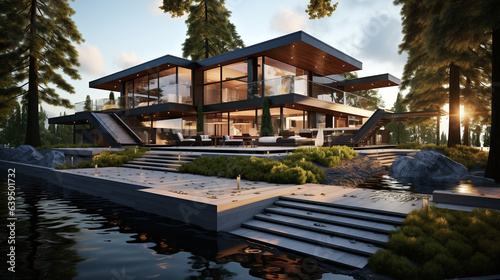 modern futuristic green house design © Altair Studio
