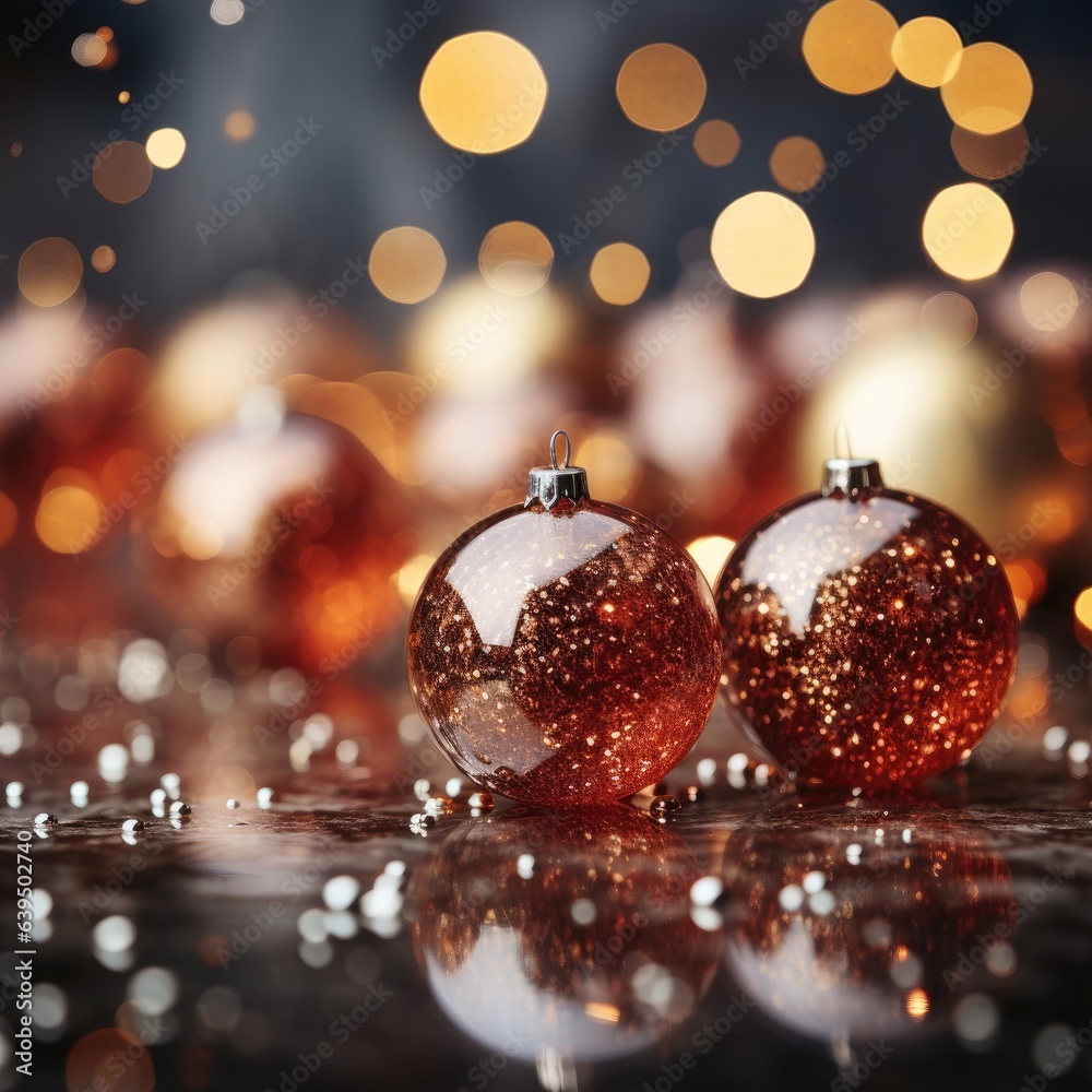 Christmas background decoration baubles balls. Decorative beautiful Ball. Xmas Ornament Balls. Holiday Merry Christmas. Festive New Year template for postcard and banner design. generative ai Christmas background decoration baubles balls. Decorative beautiful Ball. Xmas Ornament Balls. Holiday Merry Christmas. Festive New Year template for postcard and banner design. generative ai