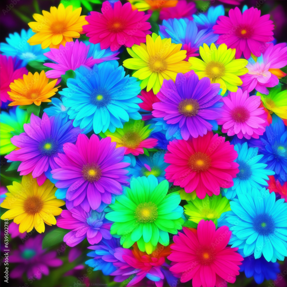 flores de colores