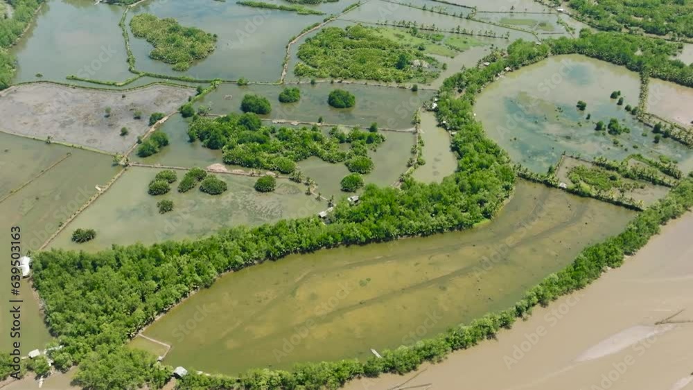 Aerial view of Fish Farm in the Mindanao, Philippines. Aerial view of Fish Farm in the Mindanao, Philippines.