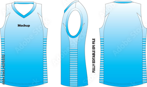 Basketball Jersey Mock up front and back view for clubs Vectors 