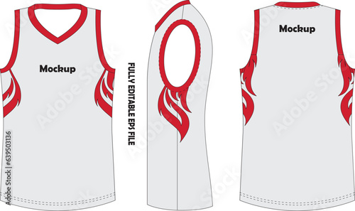 Basketball Jersey Mock up front and back view for clubs Vectors 