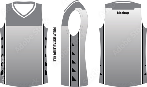 Basketball Jersey Mock up front and back view for clubs Vectors 