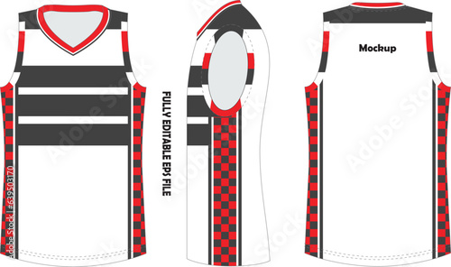 Basketball Jersey Mock up front and back view for clubs Vectors 