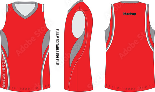 Basketball Jersey Mock up front and back view for clubs Vectors 