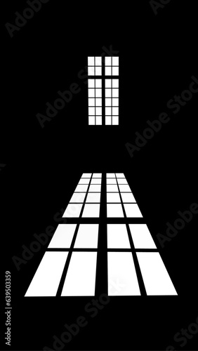 Window in a dark room