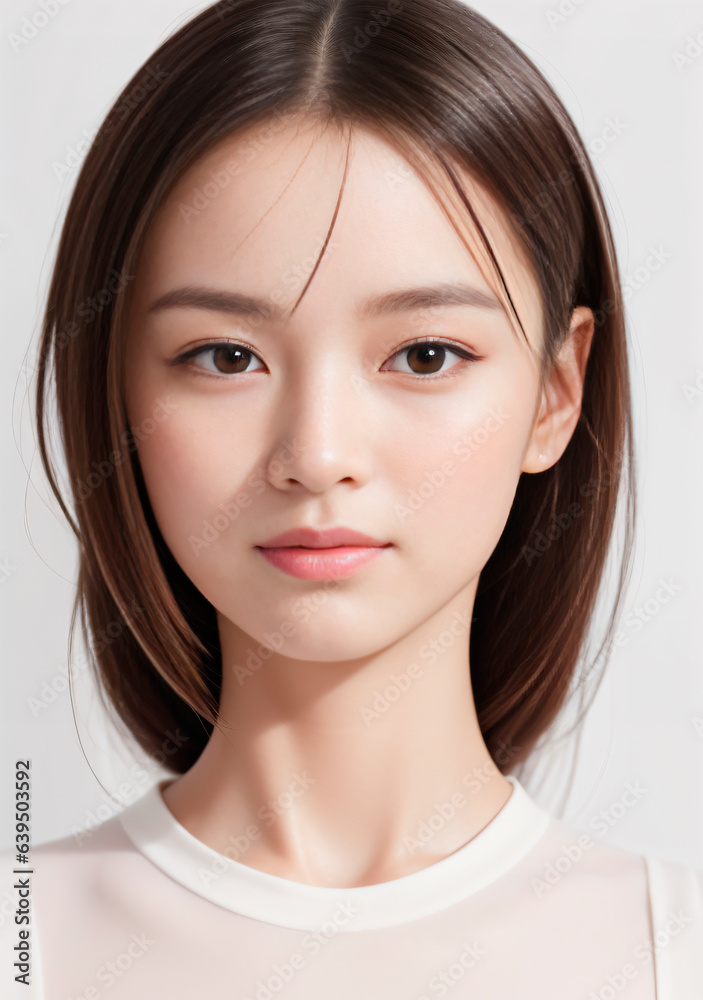 若い女性のポートレートのAI生成画像 若い女性のポートレートのAI生成画像