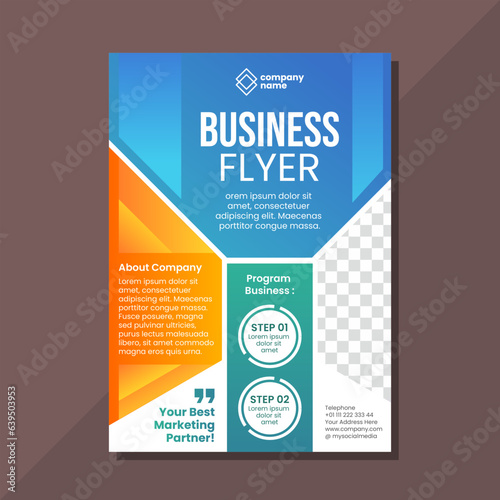 Business flyer brochure template design 