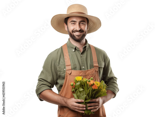 Happy gardener, cut out
