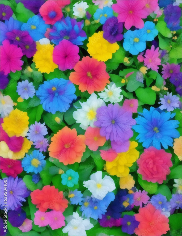 flores de colores