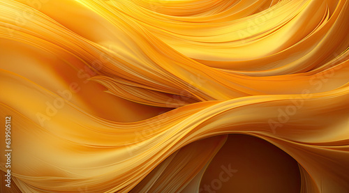 abstract orange background with smooth wavy lines, created by generative AI technology.