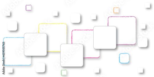 white square shape with futuristic concept background. Abstract Elegant white and grey Background. Squares Texture. Different Size Square Blocks Conceptual Technologic White Abstract Background.