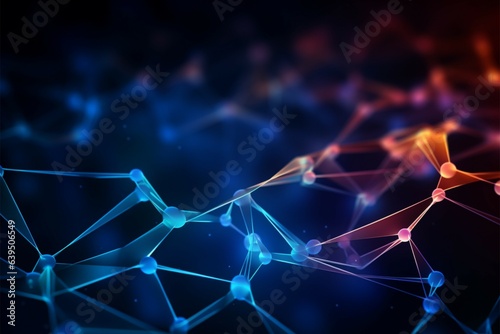 Connection themed gradient background evokes futuristic unity and interdependence photo