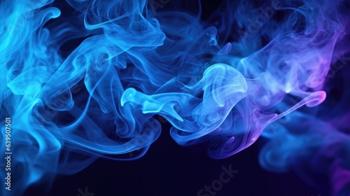 Neon Blue Smoke Background