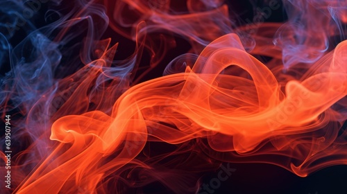 Neon Orange Smoke Background