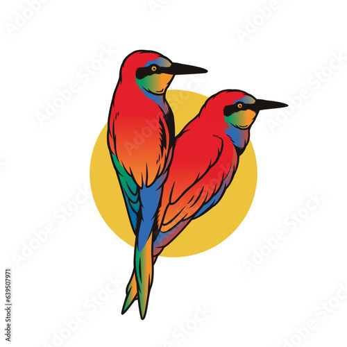 Colibríes en Vuelo: Ilustración Detallada,
Dos Colibríes Rojos: Ilustración Estilizada, Encuentro de Colibríes: Arte de Aves, Vuelo de Colibríes Rojos: Ilustración, Colibríes en Posada