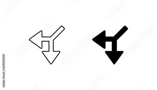 Split icon design with white background stock illustration
