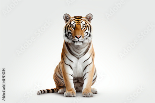 Tiger on a white isolated background