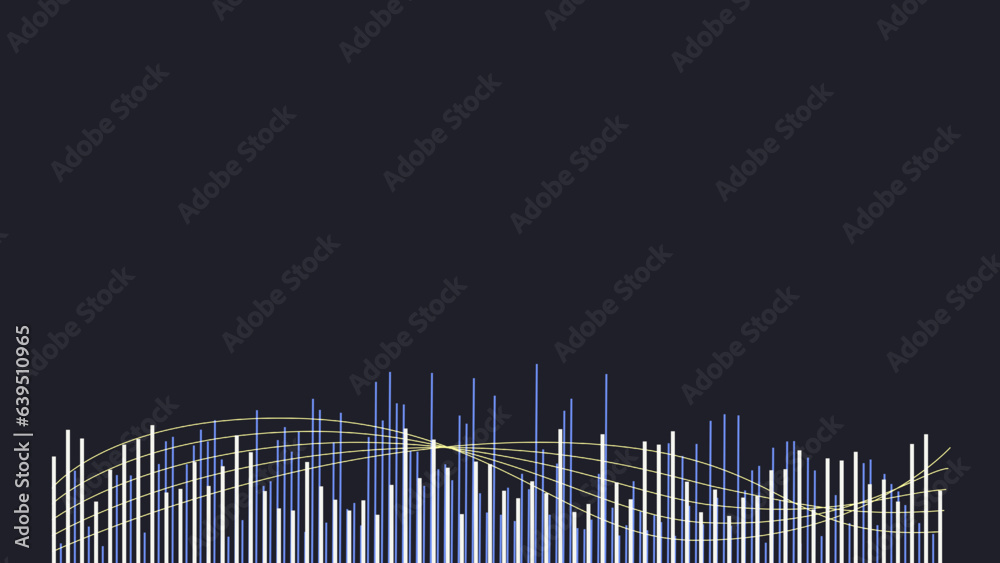 Bottom Wave Trails Visualizer Template on Black Background Bottom Wave Trails Visualizer Template on Black Background