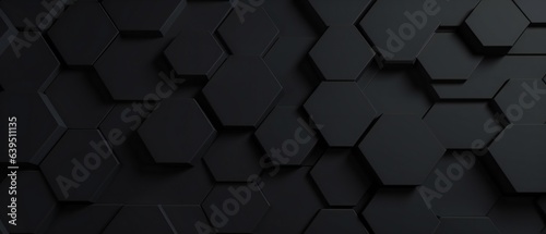 Black Hexagonal Background in Wide Screen Resolution