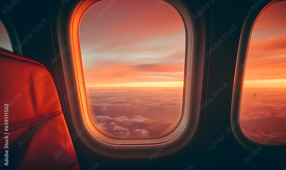 view from flight cabin window