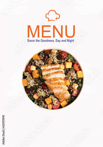 Orange & White Food Menu Tital photo